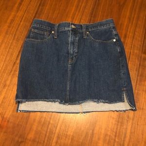 🌹 Madewell -  stretch denim straight mini skirt
